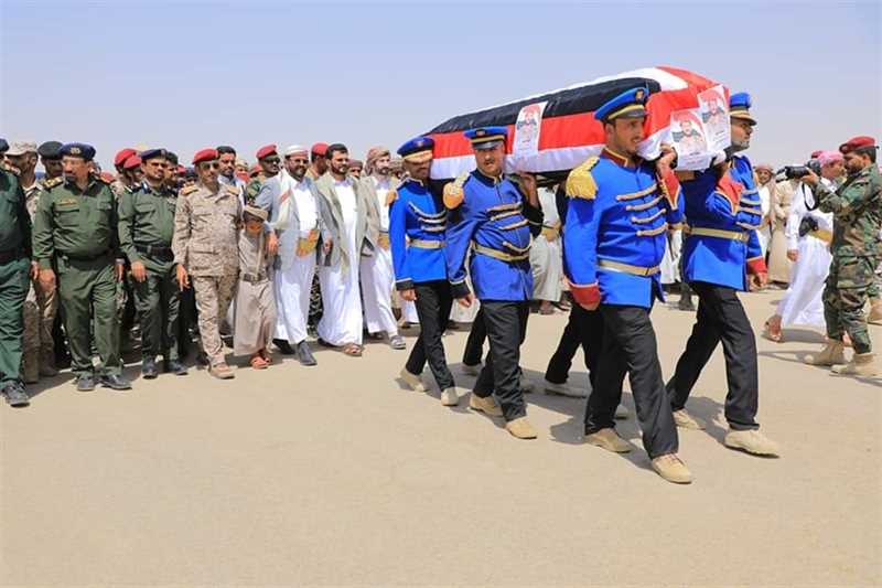 تشييع شعبي ورسمي لمدير دائرة التصنيع الحربي في مأرب