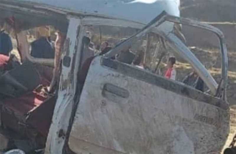 وفاة وإصابة 11 شخصاً في حادث سير مروّع شمالي إب