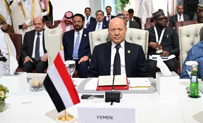 الرئيس العليمي يدعو إلى تدابير عربية وإسلامية لكبح سياسات التوسع الإسرائيلية