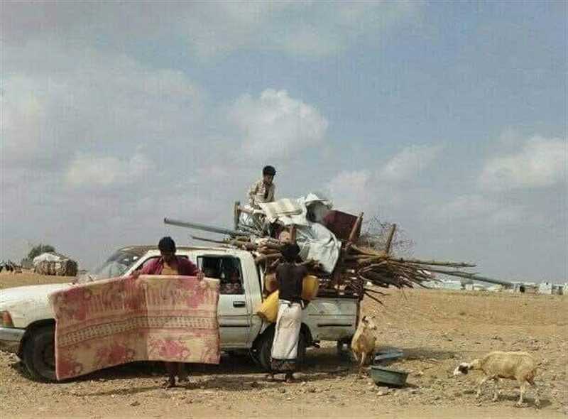 حجة..مليشيا لحوثي تقصف إحدى قرى عبس وتجبر السكان على النزوح